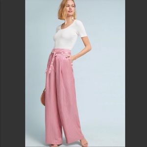 NWT Anthropologie striped wide leg trousers